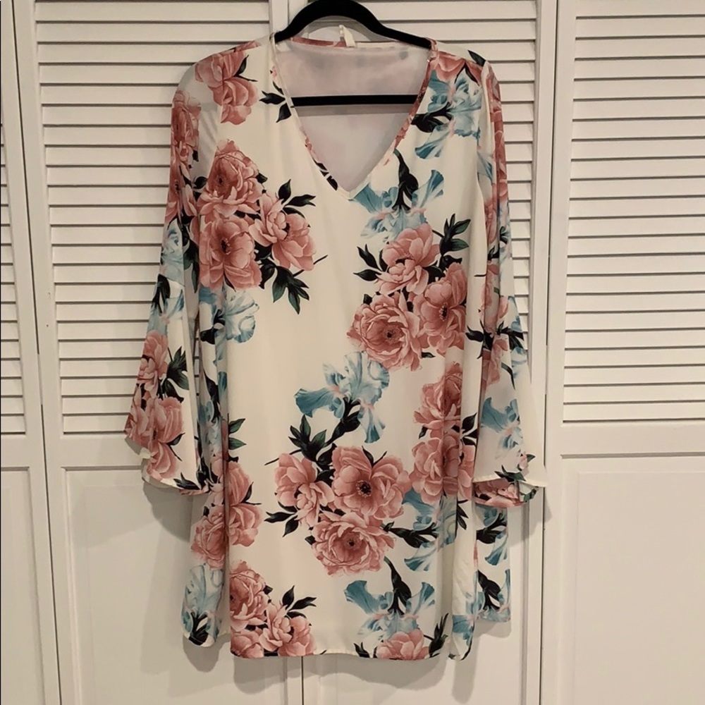 Pinkblush Mid-Length Floral Maternity Dress Medium